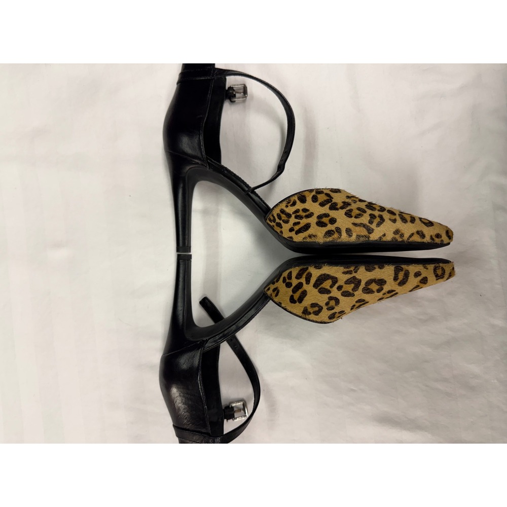 Franco Sarto Azura3 Leopard Print Calf Hair Pumps Mob Wife Leather 8.5M Siren